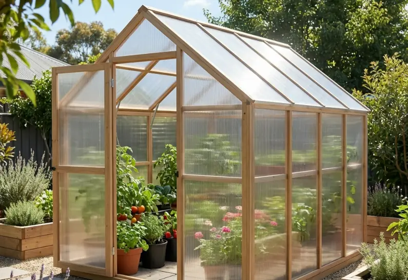 SERRE AVEC PLAQUE DE POLYCARBONATE