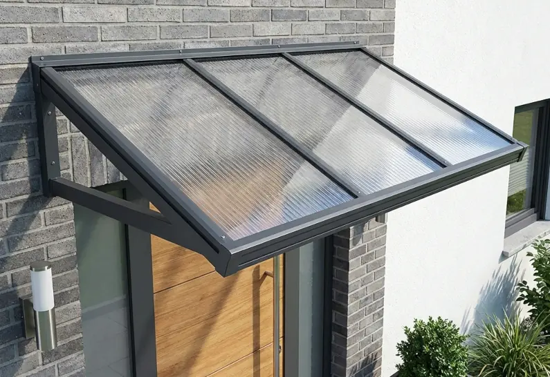 MARQUISE AVEC PLAQUE DE POLYCARBONATE