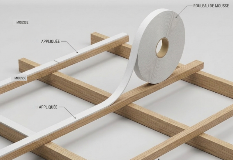 MOUSSE COMPRIBANDE ANTI-BRUIT 20M SUR STRUCTURE