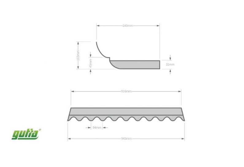 Solin mural pour les tôles en bitumes - Image 3