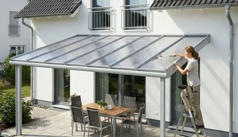 Nettoyer une toiture de terrasse en polycarbonate : méthode, produits et conseils d’entretien