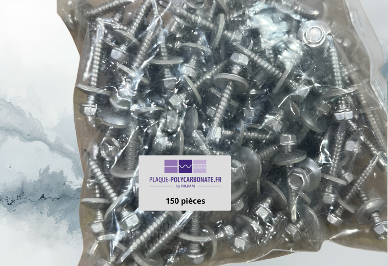 Vis auto-perceuse avec rondelle d'étanchéité – Fixation sur métal ou bois -150 pcs - Image 3