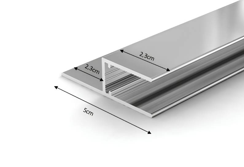 dimensions du profil de bord h en aluminium